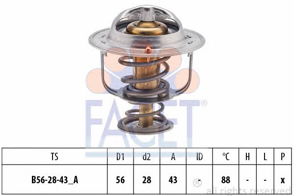 Facet 7.8407S Thermostat, coolant 78407S: Buy near me in Poland at 2407.PL - Good price!