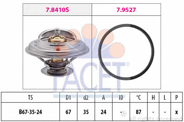 Facet 7.8410 Thermostat, coolant 78410: Buy near me in Poland at 2407.PL - Good price!