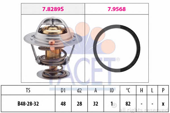 Facet 7.8466 Thermostat, coolant 78466: Buy near me in Poland at 2407.PL - Good price!