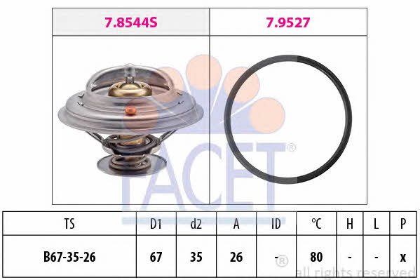 Facet 7.8544 Thermostat, coolant 78544: Buy near me in Poland at 2407.PL - Good price!