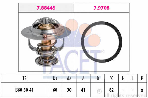 Facet 7.8844 Thermostat, coolant 78844: Buy near me at 2407.PL in Poland at an Affordable price!