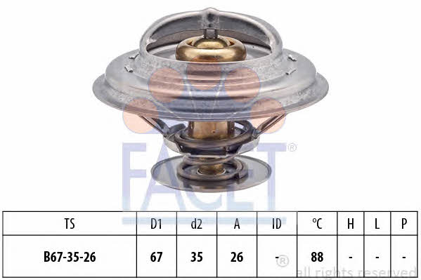 Facet 7.8258S Thermostat, coolant 78258S: Buy near me in Poland at 2407.PL - Good price!