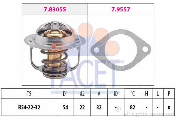 Facet 7.8305 Thermostat, coolant 78305: Buy near me in Poland at 2407.PL - Good price!