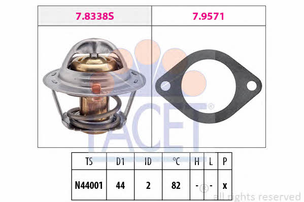  7.8338 Thermostat, coolant 78338: Buy near me in Poland at 2407.PL - Good price!