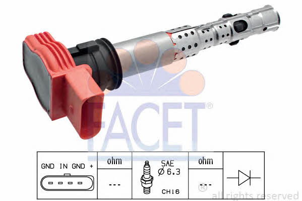 Facet 9.6327 Ignition coil 96327: Buy near me at 2407.PL in Poland at an Affordable price!