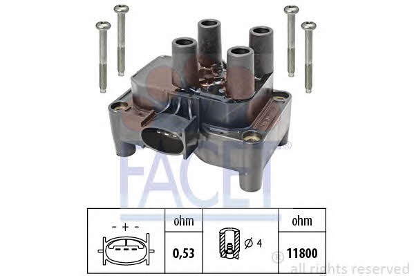 Facet 9.6432 Ignition coil 96432: Buy near me in Poland at 2407.PL - Good price!