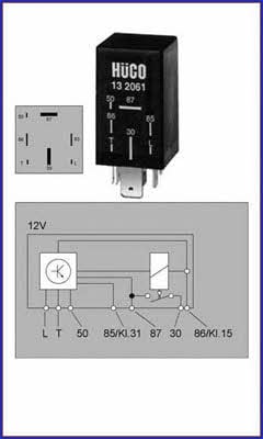 Huco 132061 Glow plug relay 132061: Buy near me in Poland at 2407.PL - Good price!