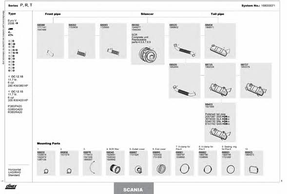  168000071 Exhaust system 168000071: Buy near me in Poland at 2407.PL - Good price!