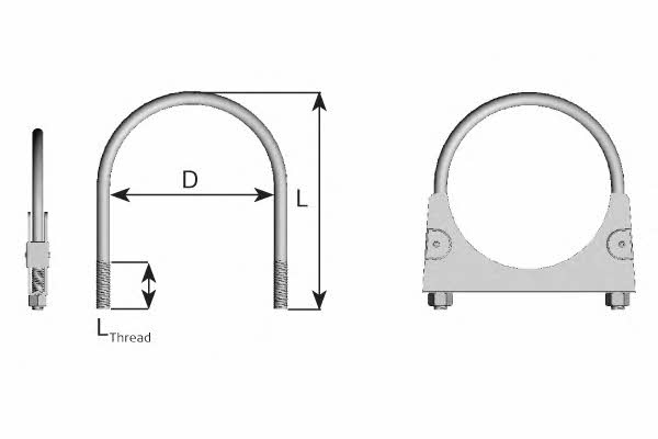 Dinex 90060 Exhaust clamp 90060: Buy near me in Poland at 2407.PL - Good price!