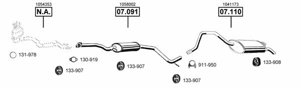  FO073805 Exhaust system FO073805: Buy near me in Poland at 2407.PL - Good price!