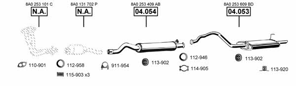  AU060725 Exhaust system AU060725: Buy near me in Poland at 2407.PL - Good price!