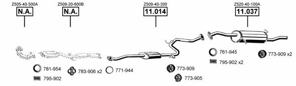 Asmet MA111270 Exhaust system MA111270: Buy near me in Poland at 2407.PL - Good price!