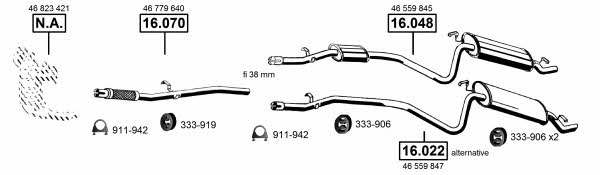 Asmet FI162910 Exhaust system FI162910: Buy near me in Poland at 2407.PL - Good price!