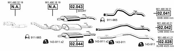Asmet ME012320 Exhaust system ME012320: Buy near me in Poland at 2407.PL - Good price!