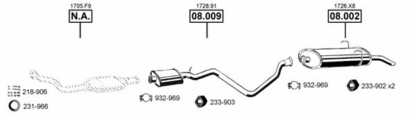  PE083225 Exhaust system PE083225: Buy near me in Poland at 2407.PL - Good price!