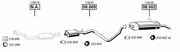  PE083255 Exhaust system PE083255: Buy near me in Poland at 2407.PL - Good price!