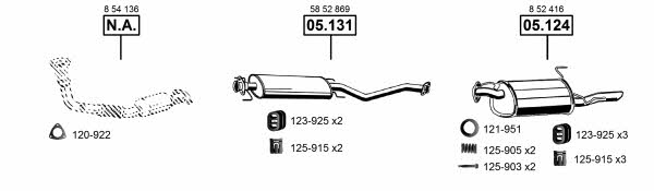  OP055255 Exhaust system OP055255: Buy near me in Poland at 2407.PL - Good price!