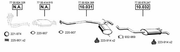  RE103970 Exhaust system RE103970: Buy near me in Poland at 2407.PL - Good price!