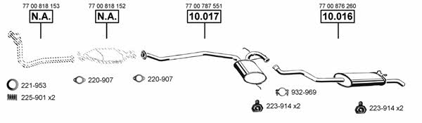 Asmet RE104055 Exhaust system RE104055: Buy near me in Poland at 2407.PL - Good price!