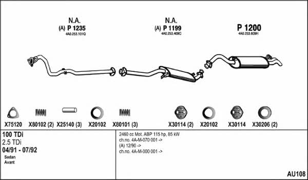  AU108 Układ wydechowy AU108: Dobra cena w Polsce na 2407.PL - Kup Teraz!