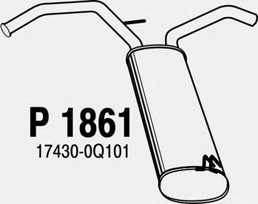 Fenno P1861 Глушник, задня частина P1861: Приваблива ціна - Купити у Польщі на 2407.PL!