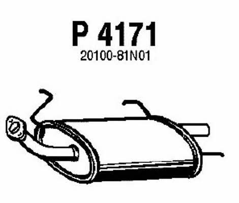Fenno P4171 Глушитель, задняя часть P4171: Отличная цена - Купить в Польше на 2407.PL!