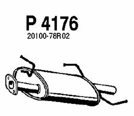 Fenno P4176 Глушитель, задняя часть P4176: Отличная цена - Купить в Польше на 2407.PL!