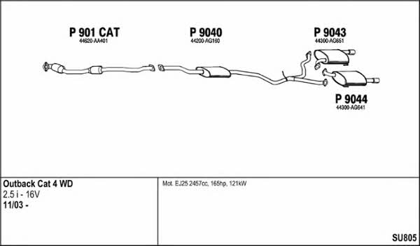  SU805 Układ wydechowy SU805: Dobra cena w Polsce na 2407.PL - Kup Teraz!
