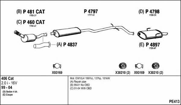  PE413 Układ wydechowy PE413: Dobra cena w Polsce na 2407.PL - Kup Teraz!