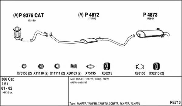  PE710 Abgasanlage PE710: Kaufen Sie zu einem guten Preis in Polen bei 2407.PL!
