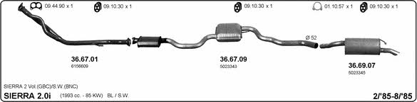 Imasaf 525000303 Exhaust system 525000303: Buy near me in Poland at 2407.PL - Good price!