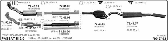  587000250 Układ wydechowy 587000250: Dobra cena w Polsce na 2407.PL - Kup Teraz!