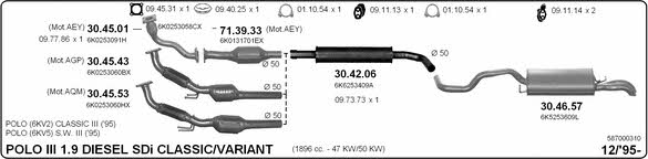 Imasaf 587000310 Exhaust system 587000310: Buy near me in Poland at 2407.PL - Good price!