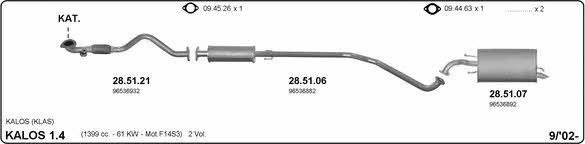 Imasaf 649000003 Exhaust system 649000003: Buy near me in Poland at 2407.PL - Good price!