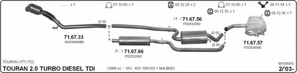 Imasaf 587000353 Exhaust system 587000353: Buy near me in Poland at 2407.PL - Good price!
