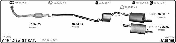 Imasaf 834000024 Exhaust system 834000024: Buy near me in Poland at 2407.PL - Good price!