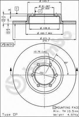 Breco BS 7287 Brake disc BS7287: Buy near me in Poland at 2407.PL - Good price!