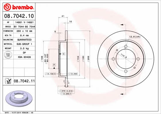 Breco BS 7544 Tarcza hamulcowa tylna, niewentylowana BS7544: Dobra cena w Polsce na 2407.PL - Kup Teraz!