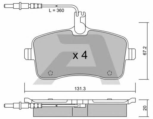 Aisin BPPE-1009 Brake Pad Set, disc brake BPPE1009: Buy near me in Poland at 2407.PL - Good price!