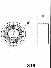 Ashika 45-03-318 Tensioner pulley, timing belt 4503318: Buy near me in Poland at 2407.PL - Good price!