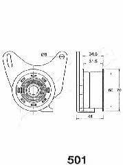 Ashika 45-05-501 Tensioner pulley, timing belt 4505501: Buy near me in Poland at 2407.PL - Good price!