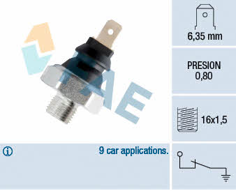 FAE 11630 Oil pressure sensor 11630: Buy near me in Poland at 2407.PL - Good price!