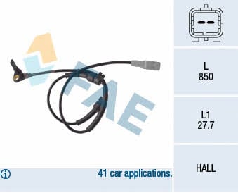FAE 78087 Sensor, wheel speed 78087: Buy near me in Poland at 2407.PL - Good price!