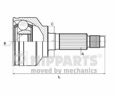 Nipparts J2822121 Шарнир равных угловых скоростей (ШРУС) J2822121: Отличная цена - Купить в Польше на 2407.PL!