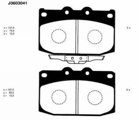 Nipparts J3603041 Brake Pad Set, disc brake J3603041: Buy near me in Poland at 2407.PL - Good price!