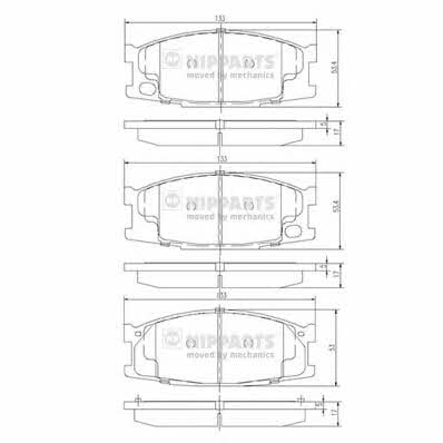 Nipparts J3605044 Brake Pad Set, disc brake J3605044: Buy near me in Poland at 2407.PL - Good price!