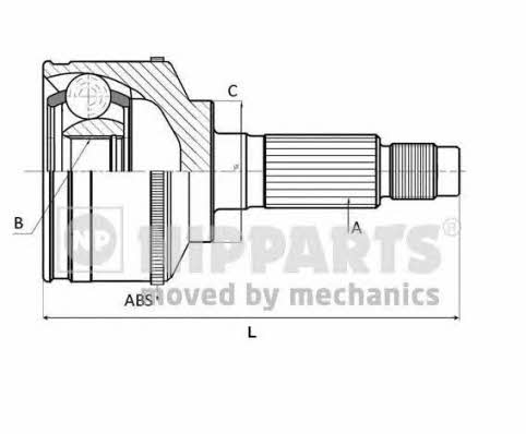 Nipparts N2820321 Шарнір рівних кутових швидкостей (ШРКШ) N2820321: Приваблива ціна - Купити у Польщі на 2407.PL!