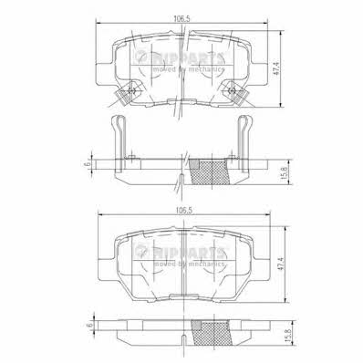 Nipparts N3614021 Brake Pad Set, disc brake N3614021: Buy near me in Poland at 2407.PL - Good price!