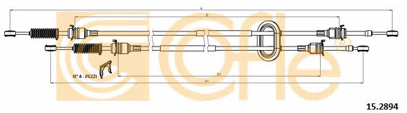 Cofle 15.2894 Gearshift drive 152894: Buy near me in Poland at 2407.PL - Good price!