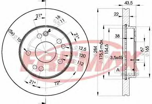 Fremax BD-7200 Wentylowana przednia tarcza hamulcowa BD7200: Dobra cena w Polsce na 2407.PL - Kup Teraz!